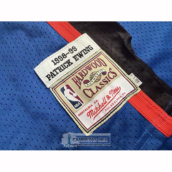 Camiseta New York Knicks Patrick Ewing NO 33 Mitchell & Ness 1998-99 Azul